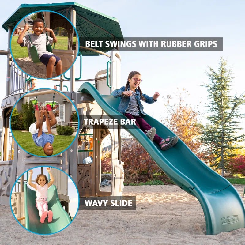 Adventure Metal Swing Set with 2 Swing(S) , 1 Slide(S)