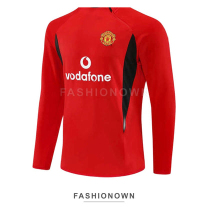 Manchester United 2002/03 Retro Half-Zip Training Top – Red – view 8