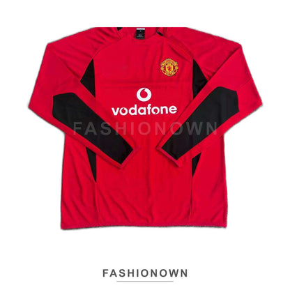 Manchester United 2002/03 Retro Half-Zip Training Top – Red – view 2
