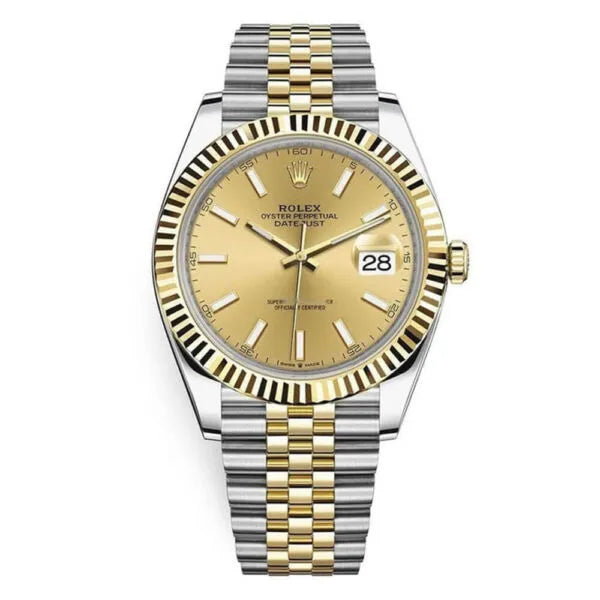 Rolex Datejust 126333 Champagne Dial Two-Tone Fluted Bezel Watch