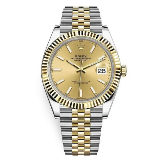 Rolex Datejust 126333 Champagne Dial Two-Tone Fluted Bezel Watch