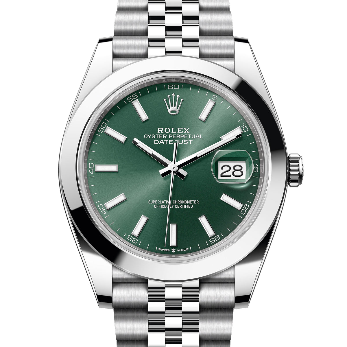 Rolex Datejust Green 41 mm 126300 NEW 2026 AUGUST Jubilee Steel