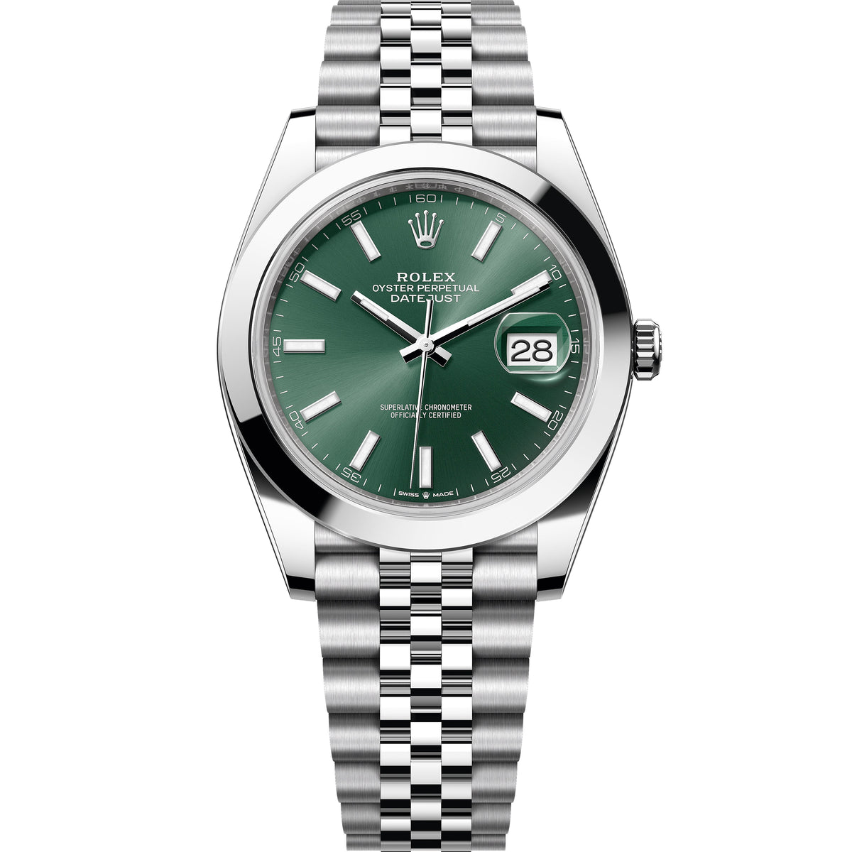 Rolex Datejust Green 41 mm 126300 NEW 2026 AUGUST Jubilee Steel
