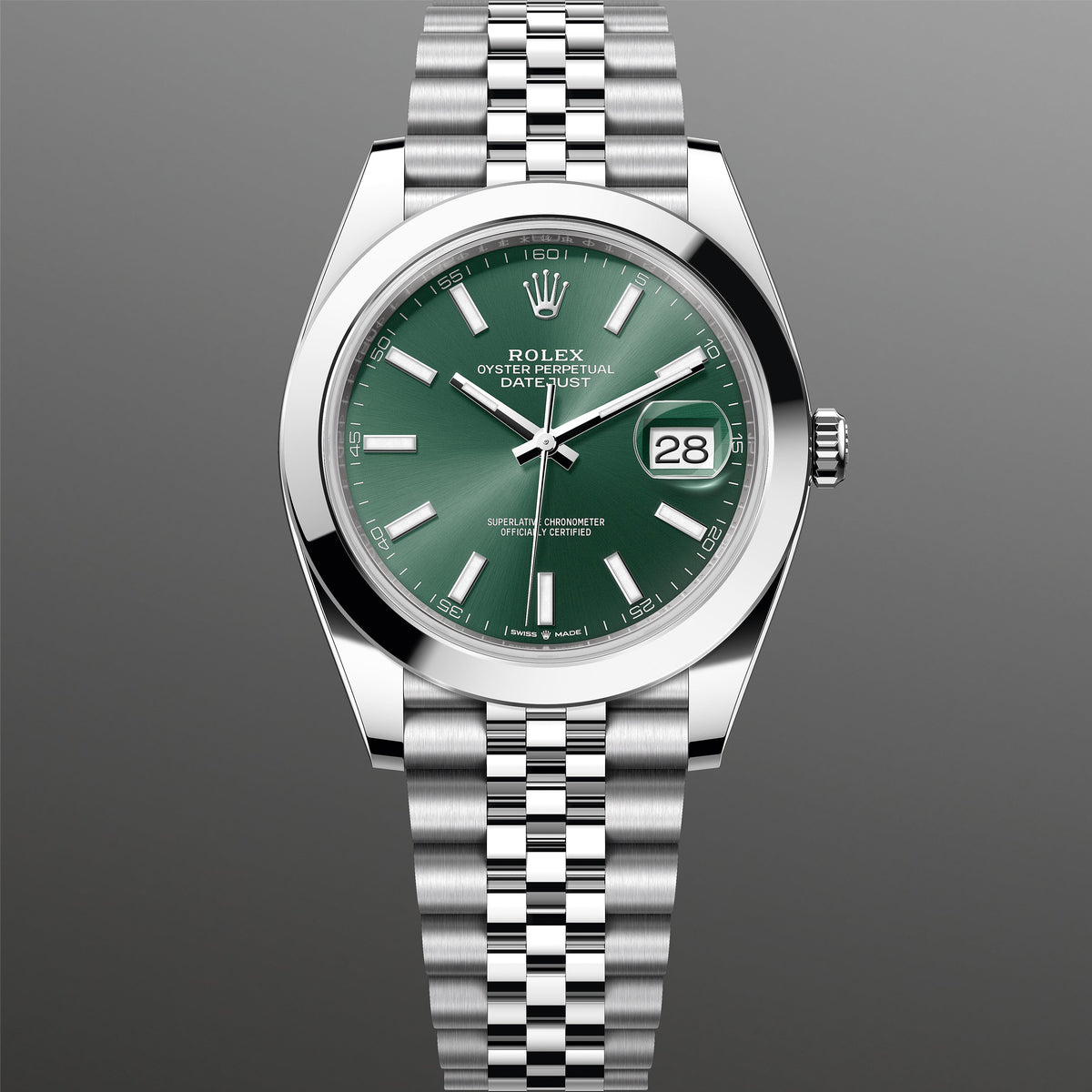 Rolex Datejust Green 41 mm 126300 NEW 2026 AUGUST Jubilee Steel