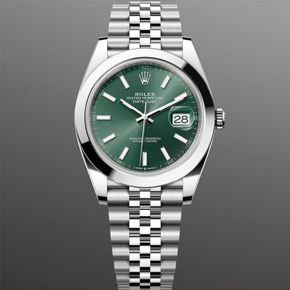Rolex Datejust Green 41 mm 126300 NEW 2026 AUGUST Jubilee Steel