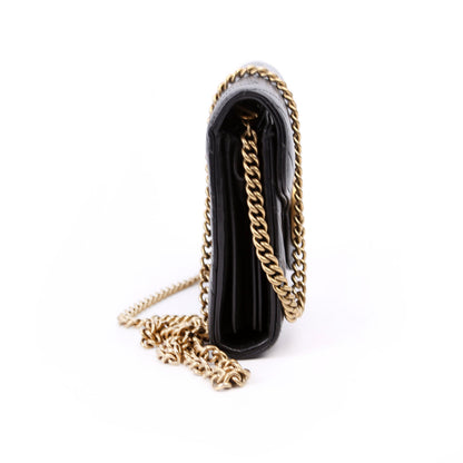 474575 Marmont Chain Wallet Black