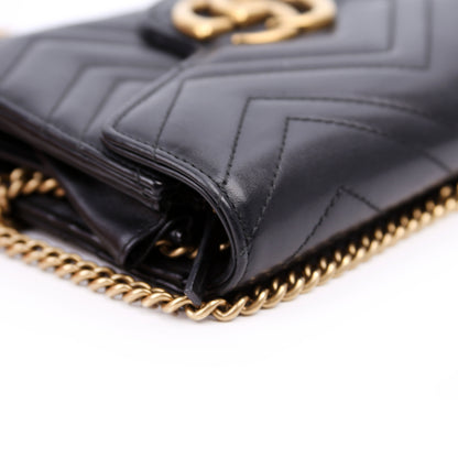474575 Marmont Chain Wallet Black