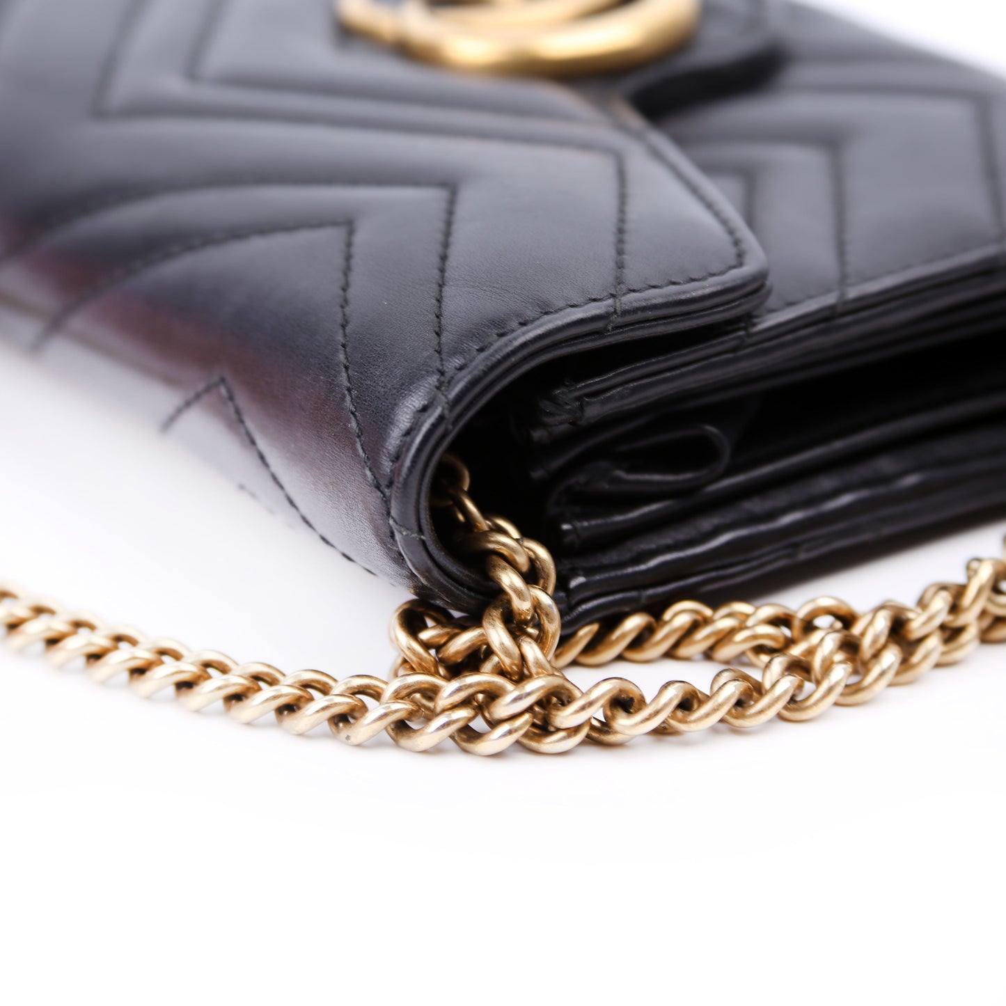474575 Marmont Chain Wallet Black
