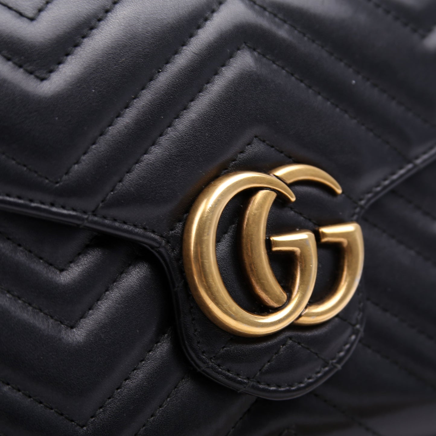 474575 Marmont Chain Wallet Black