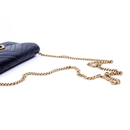 474575 Marmont Chain Wallet Black