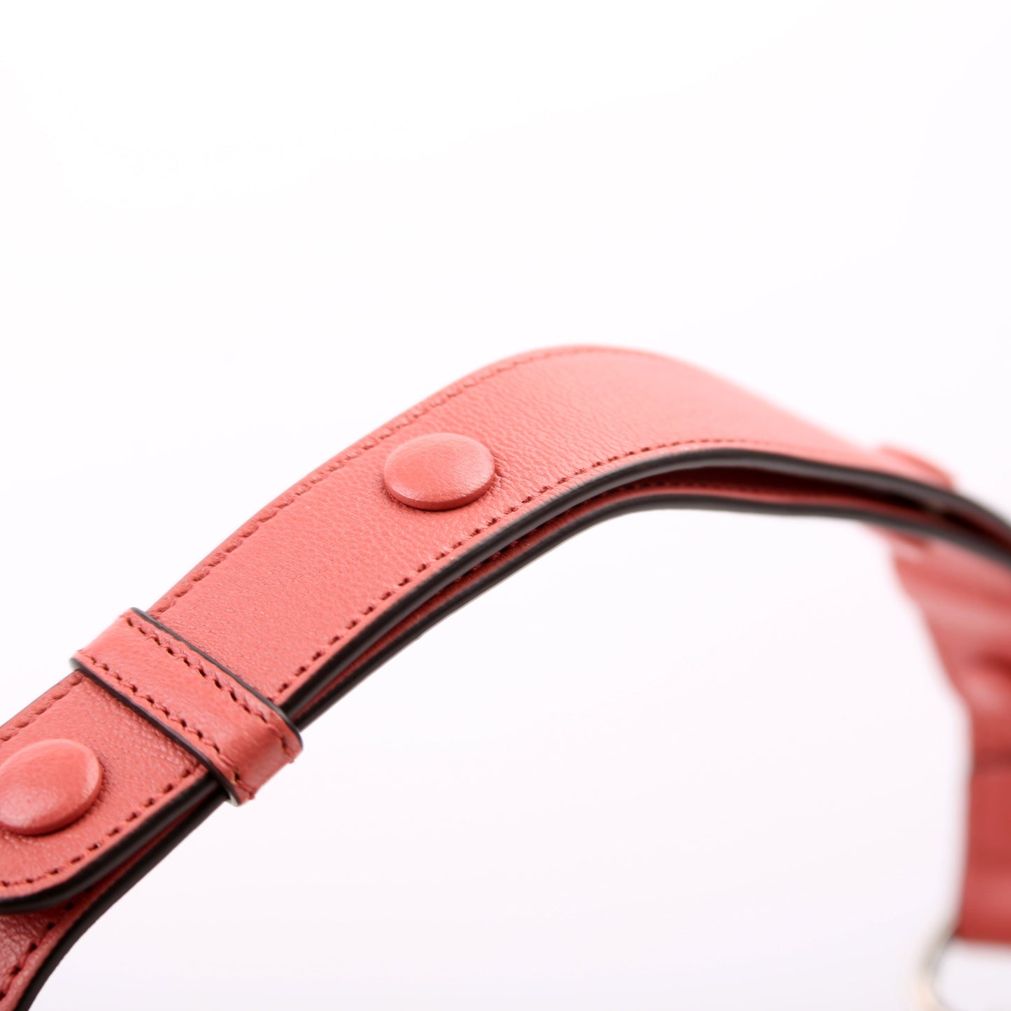 760170 Diagonal Stitch Calfskin Blondie Mini Barrel Bag Pink