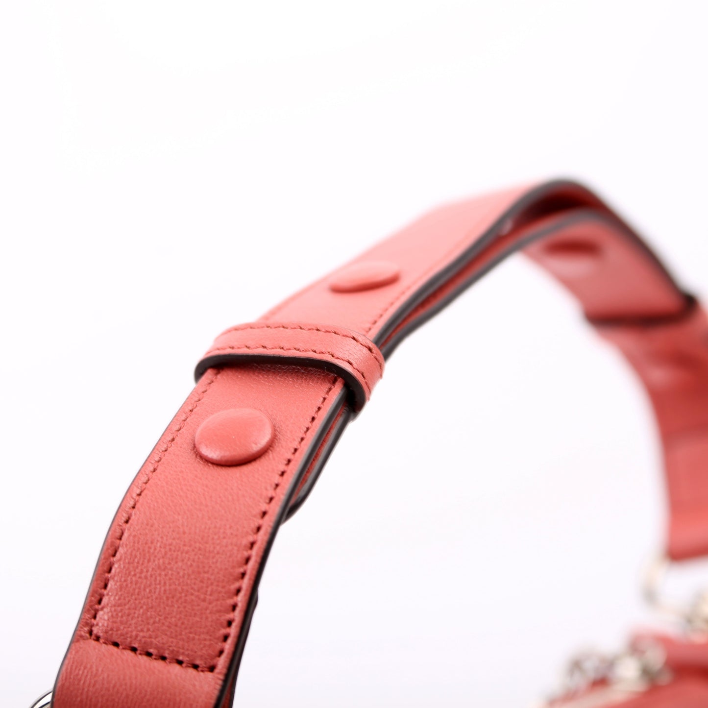 760170 Diagonal Stitch Calfskin Blondie Mini Barrel Bag Pink