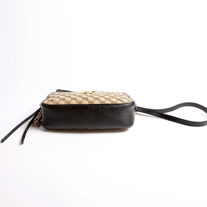 447632 Marmont Small Canvas Camera Black