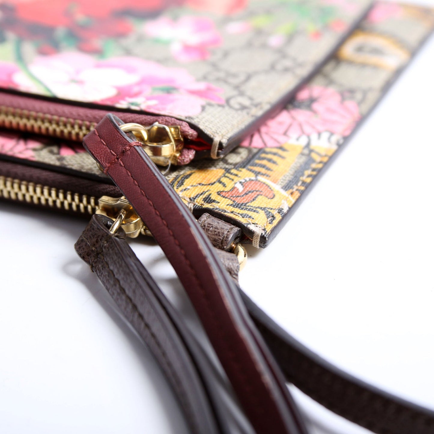 454111 GG Supreme Blooms/Bengal Double Zip Shoulder Bag
