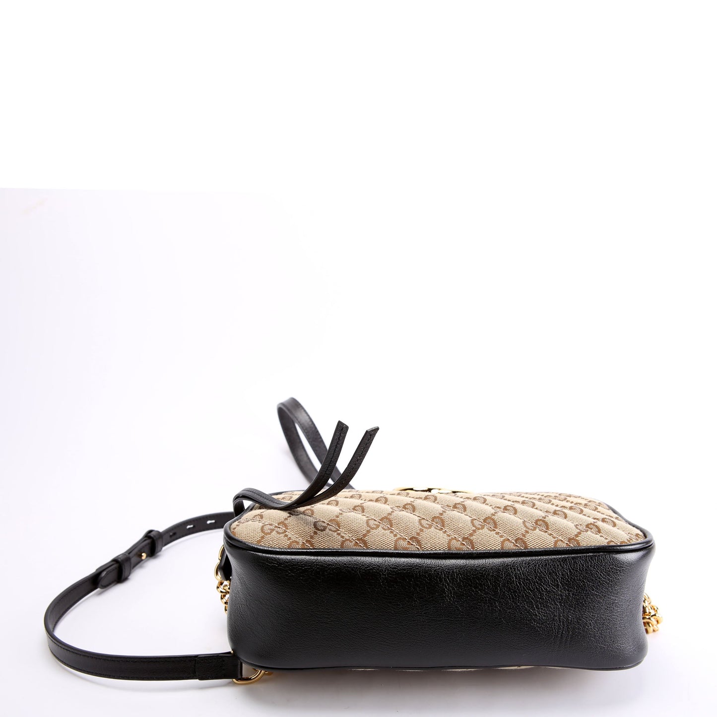 447632 Marmont Small Canvas Camera Black/Brown