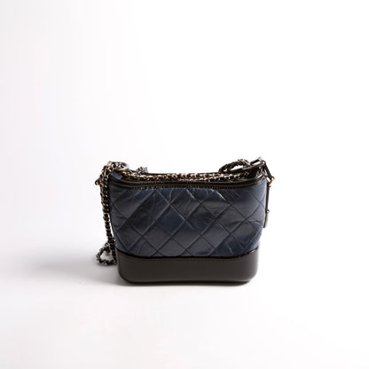 Gabrielle Hobo Small Calfskin 27M Blue/Black