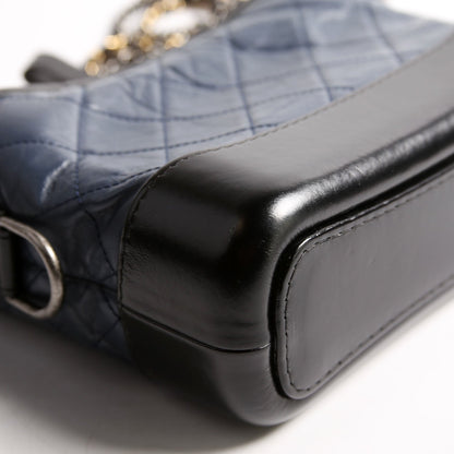 Gabrielle Hobo Small Calfskin 27M Blue/Black