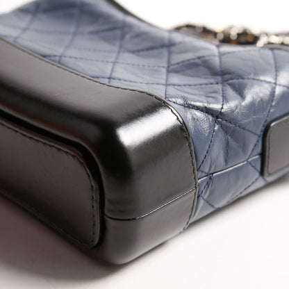 Gabrielle Hobo Small Calfskin 27M Blue/Black