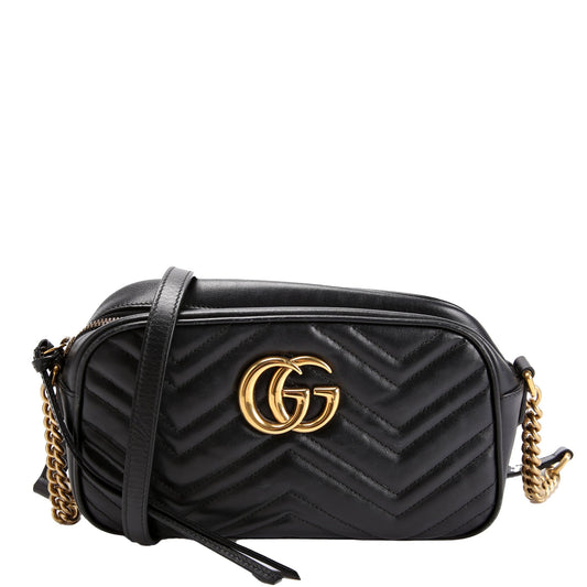 447632 Marmont Small Leather Camera Black