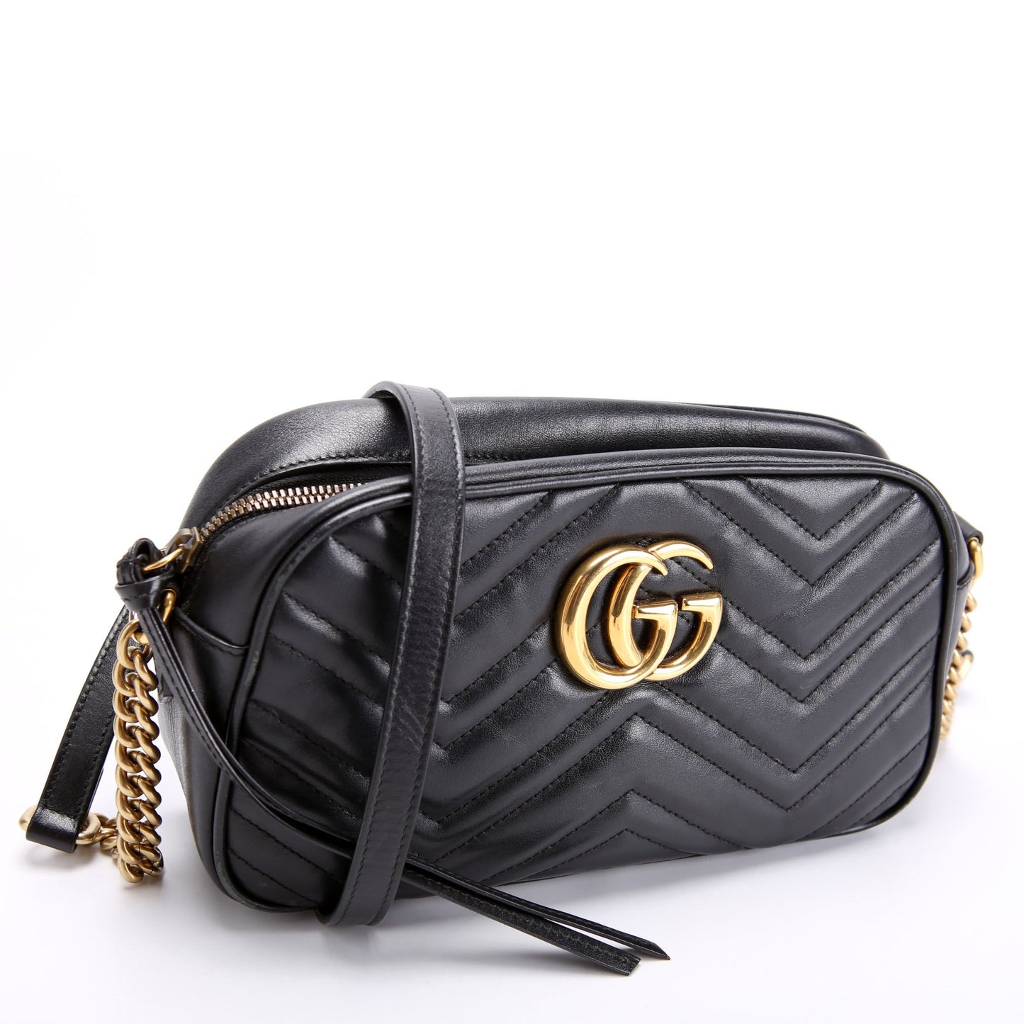 447632 Marmont Small Leather Camera Black