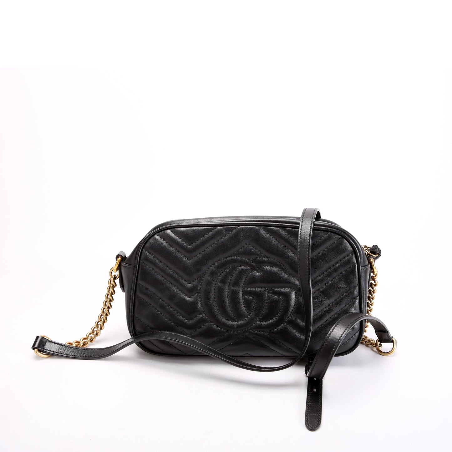 447632 Marmont Small Leather Camera Black