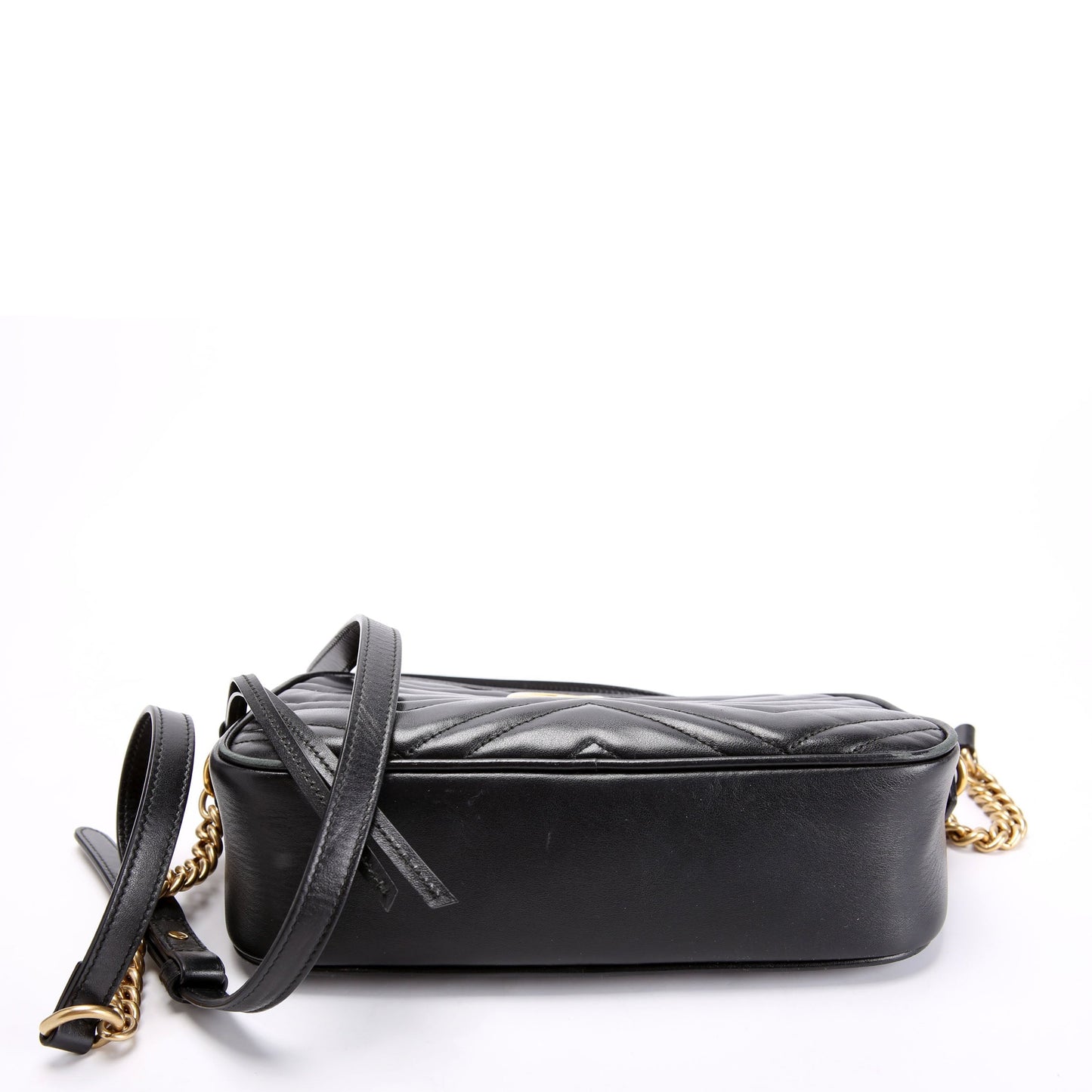447632 Marmont Small Leather Camera Black