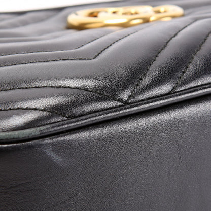 447632 Marmont Small Leather Camera Black