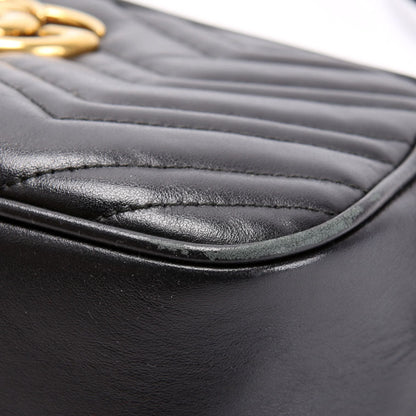 447632 Marmont Small Leather Camera Black