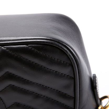 447632 Marmont Small Leather Camera Black