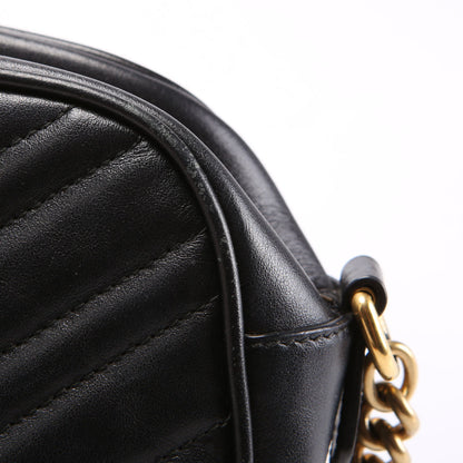 447632 Marmont Small Leather Camera Black