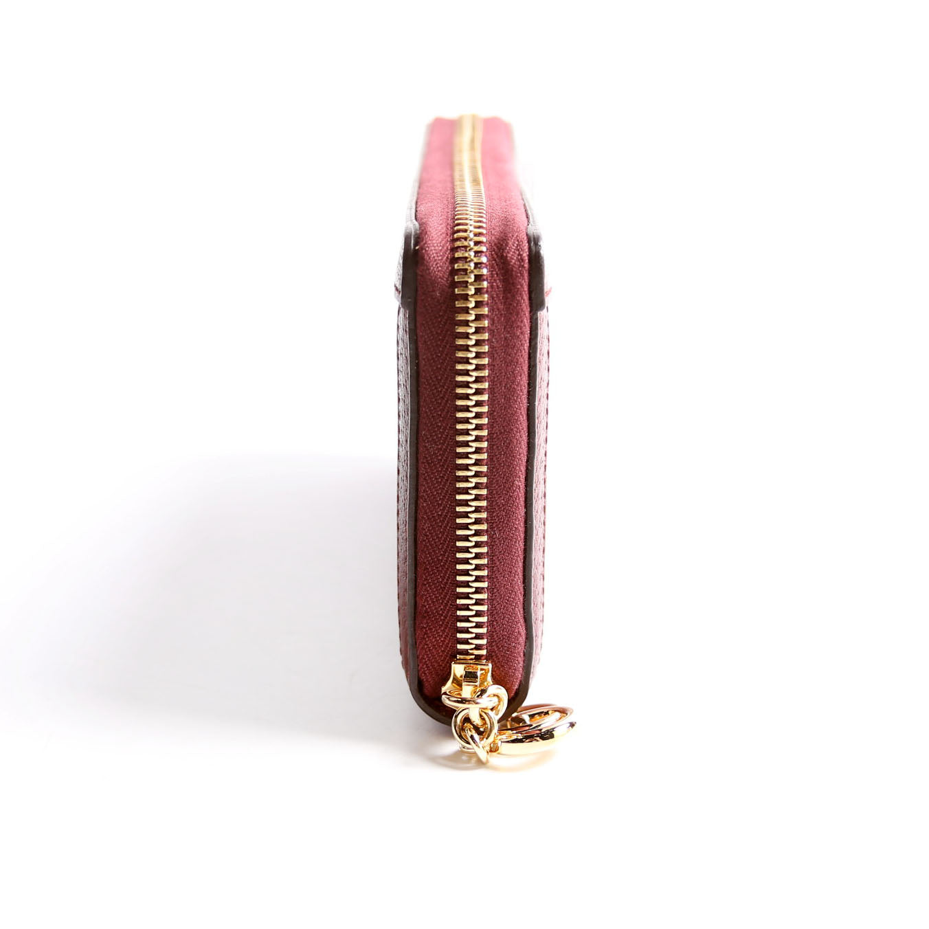 523154 Leather Ophidia Zip Wallet Burgundy/Red/Green