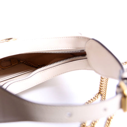 699514 GG Marmont Half-Moon Mini Bag Ivory