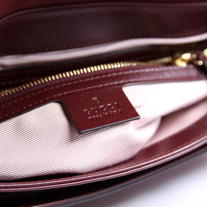 550126 Arli Flap Medium Suede Burgundy