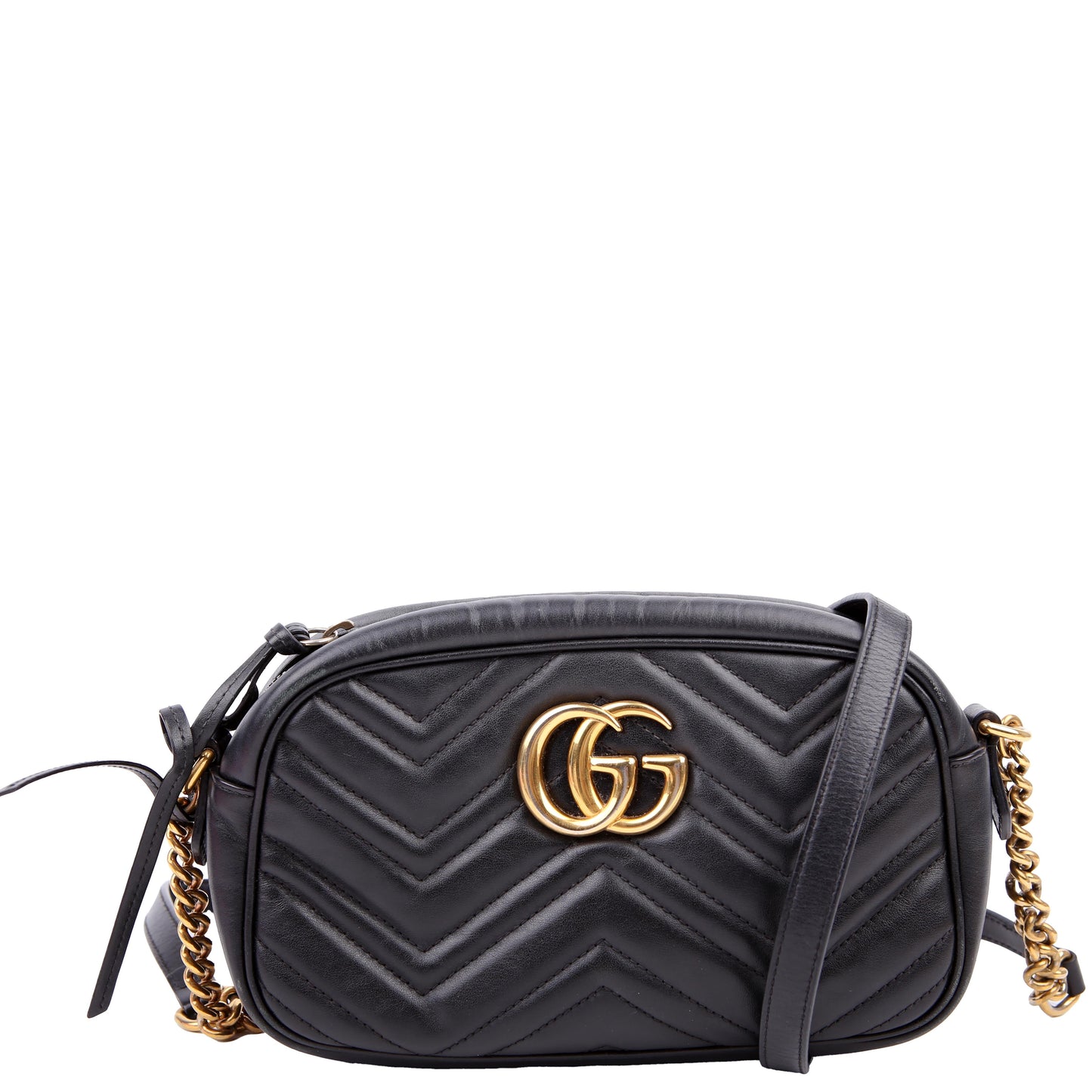 447632 Marmont Small Leather Camera Black