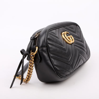 447632 Marmont Small Leather Camera Black