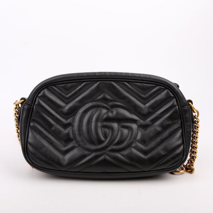 447632 Marmont Small Leather Camera Black