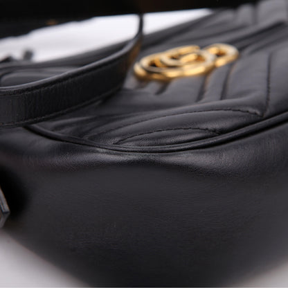 447632 Marmont Small Leather Camera Black