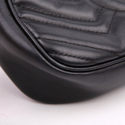 447632 Marmont Small Leather Camera Black