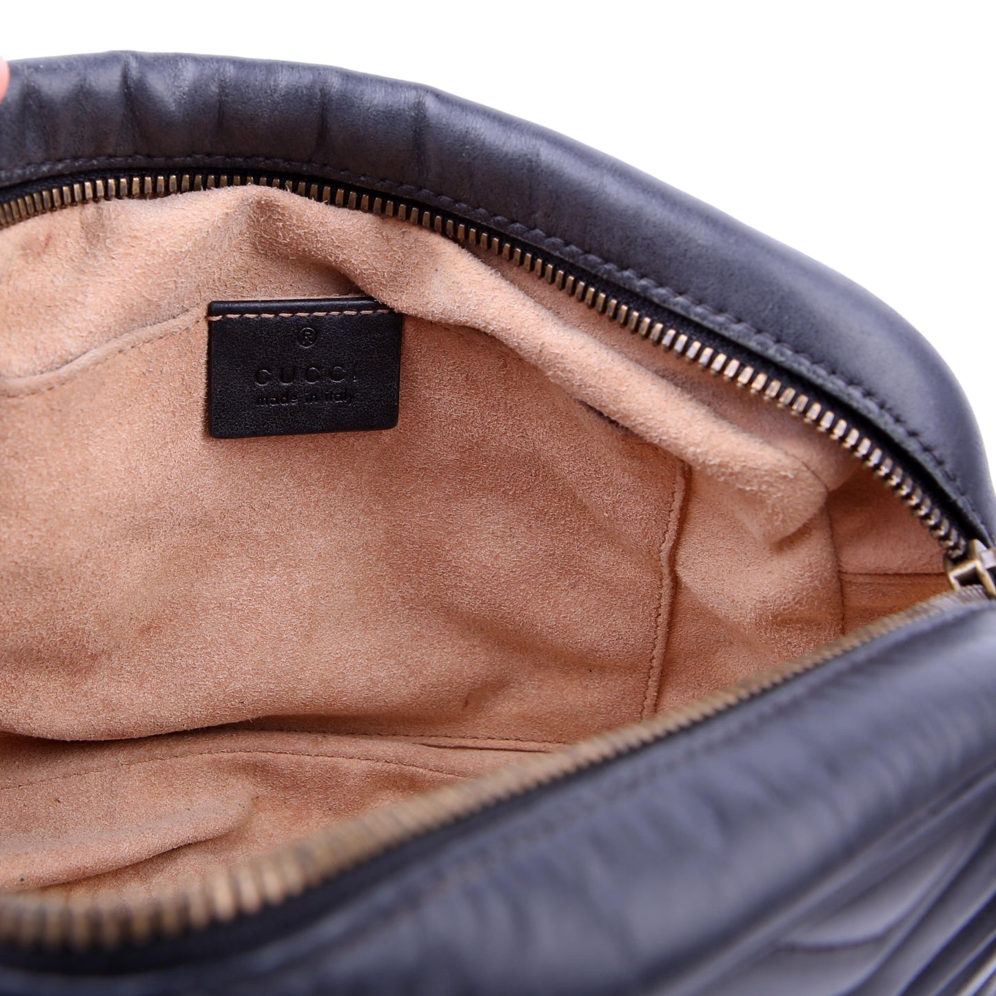 447632 Marmont Small Leather Camera Black