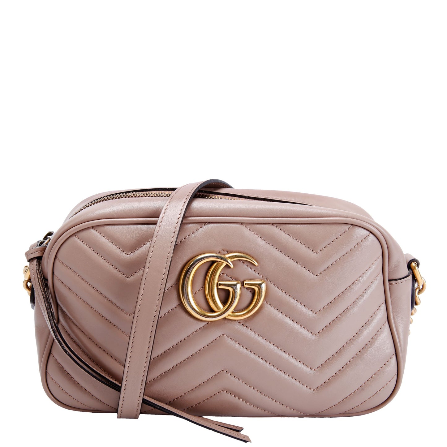 447632 Marmont Small Leather Camera Taupe
