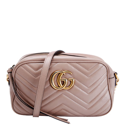 447632 Marmont Small Leather Camera Taupe