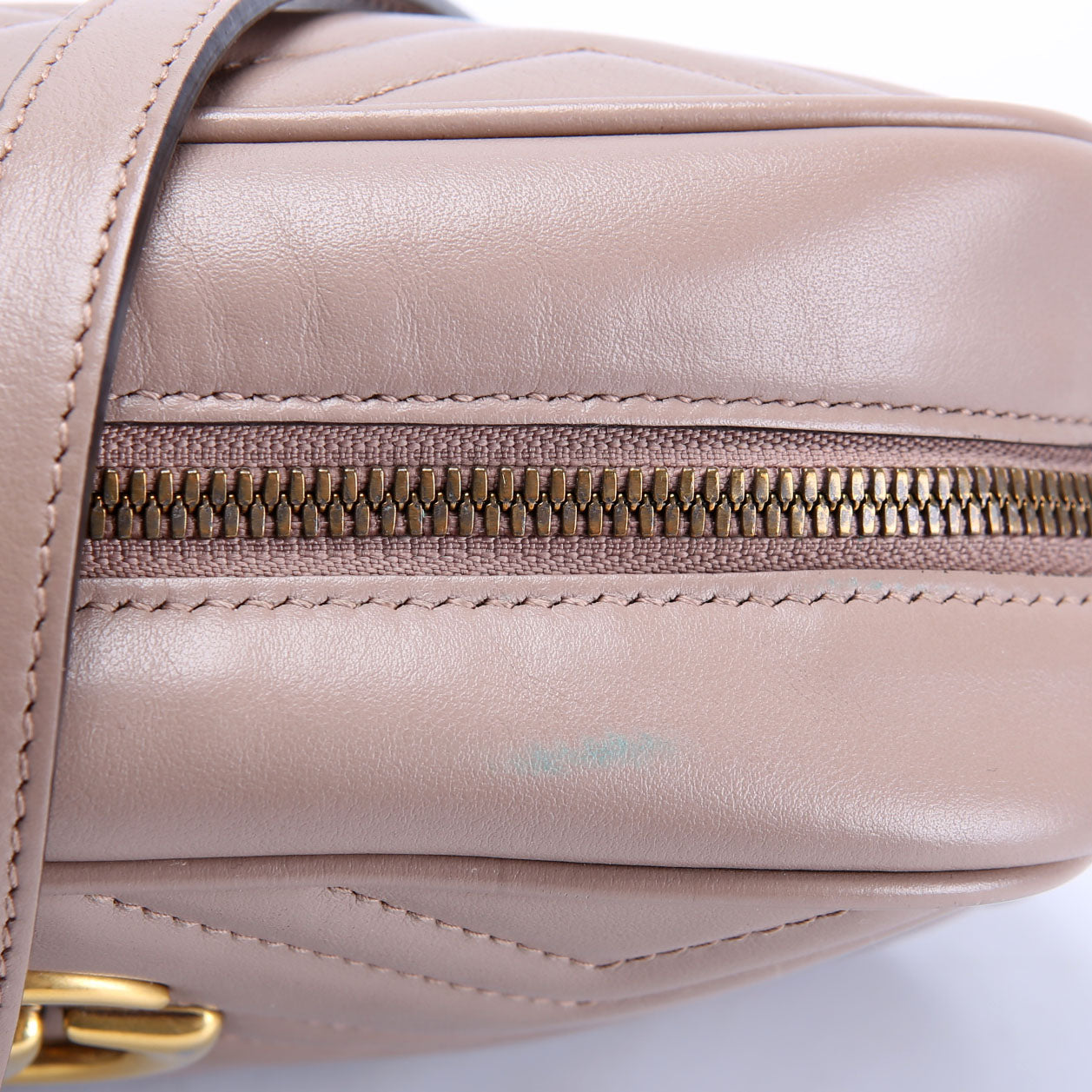 447632 Marmont Small Leather Camera Taupe