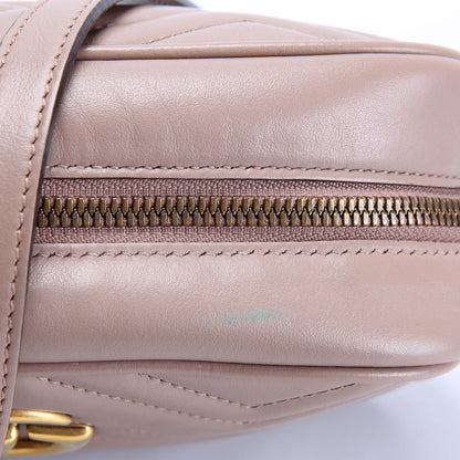 447632 Marmont Small Leather Camera Taupe