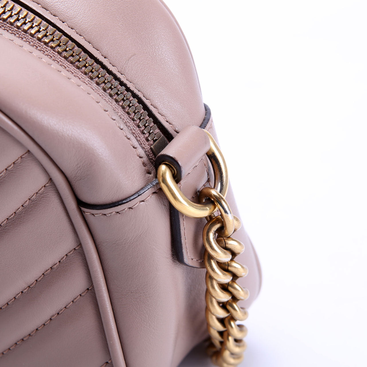 447632 Marmont Small Leather Camera Taupe