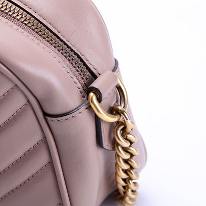 447632 Marmont Small Leather Camera Taupe