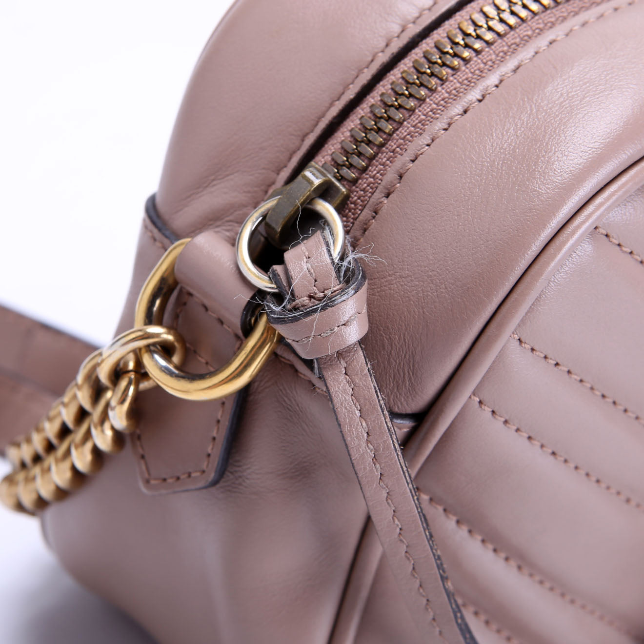 447632 Marmont Small Leather Camera Taupe
