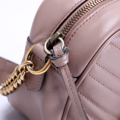 447632 Marmont Small Leather Camera Taupe