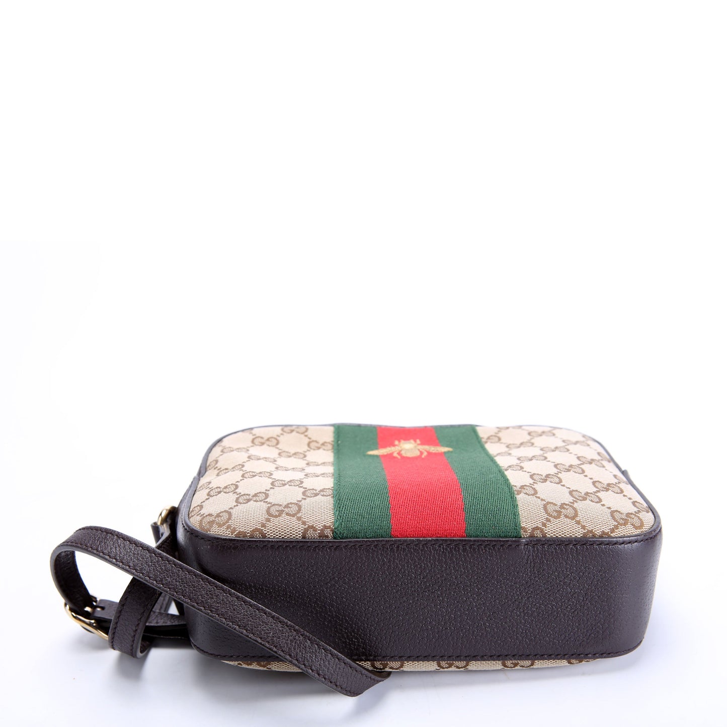 412008 GG Canvas Bee Camera Bag Brown