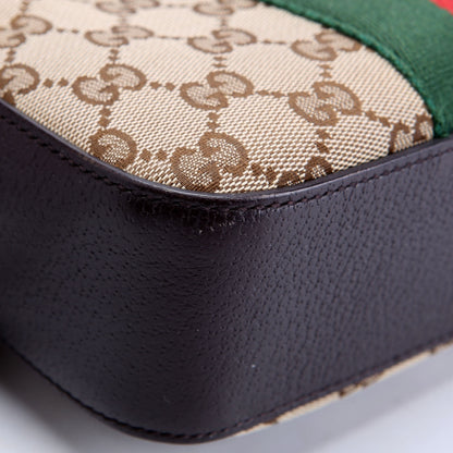 412008 GG Canvas Bee Camera Bag Brown