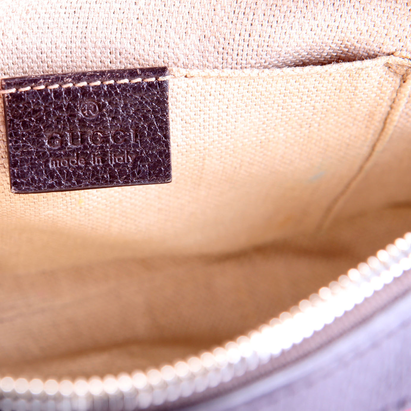 412008 GG Canvas Bee Camera Bag Brown